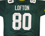 PACKERS JAMES LOFTON AUTOGRAPHED GREEN JERSEY "HOF 03" BECKETT WITNESS 234507