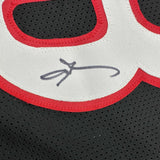 Autographed/Signed Allen Iverson Philadelphia Black Jersey BAS COA