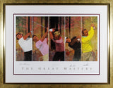 Golf Masters (5) Nicklaus, Palmer, Snead, Player Signed & Framed Lithograph BAS