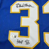 Autographed/Signed David Thompson HOF 96 Denver Blue Basketball Jersey BAS COA