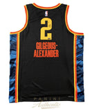 Shai Gilgeous-Alexander Autographed Thunder Black City Ed. Nike Jersey Panini