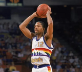 Lafayette "Fat" Lever Signed Denver Nuggets White Jersey (JSA COA) 2xAll Star