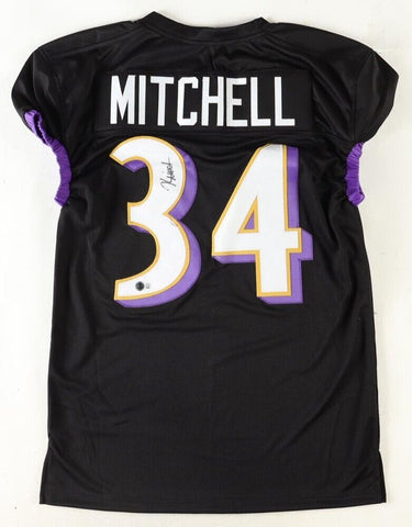 Keaton Mitchell Signed Baltimore Ravens Pro Cut Jersey /Beckett East Carolina RB
