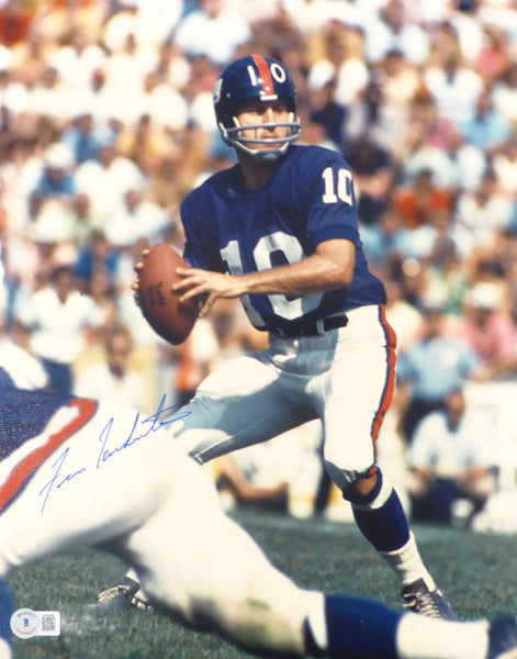 Fran Tarkenton Autographed 11x14 Photo Minnesota Vikings Beckett BAS QR #BH26886
