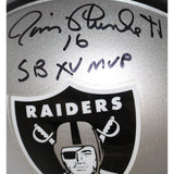 Jim Plunkett Autographed Las Vegas Raiders VSR4 Mini Helmet w/insc BAS 40059