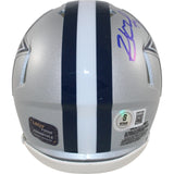 Zack Martin Autographed/Signed Dallas Cowboys Mini Helmet Beckett Witness 51037