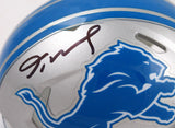 Jameson Williams Autographed Detroit Lions Speed Mini Helmet- Beckett W Hologram