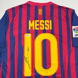 Autographed/Signed Lionel Leo Messi FC Barcelona Soccer Jersey Beckett COA #2