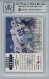 Emmitt Smith Signed 1994 Skybox Impact #63 Trading Card Beckett 10 Slab 35092