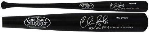 Chris Sabo Signed Louisville Slugger Black Baseball Bat w/88 NL ROY - (SS COA)