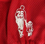 Brett Favre Signed East Shrine Auth Game Worn Red Jersey - Game Used Shrine Insc