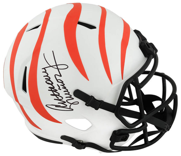 basketball football helmets Anthony Munoz Signed Bengals Lunar Riddell Full Size Replica Helmet