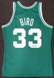 CELTICS LARRY BIRD AUTOGRAPHED GREEN MITCHELL & NESS JERSEY M BECKETT 177712