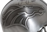 John Elway Autographed Denver Broncos Authentic Pewter Helmet HOF MM 31839