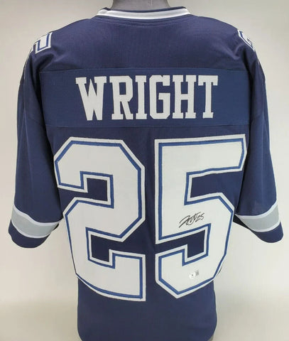 Nahshon Wright Signed Dallas Cowboys Jersey (Beckett) 2021 3rd Rnd Pk./ OSU / DB