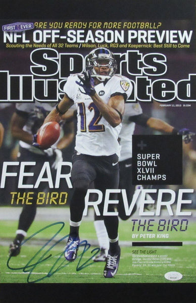 Jacoby Jones Signed/Autographed 11x17 Photo Baltimore Ravens JSA 190451