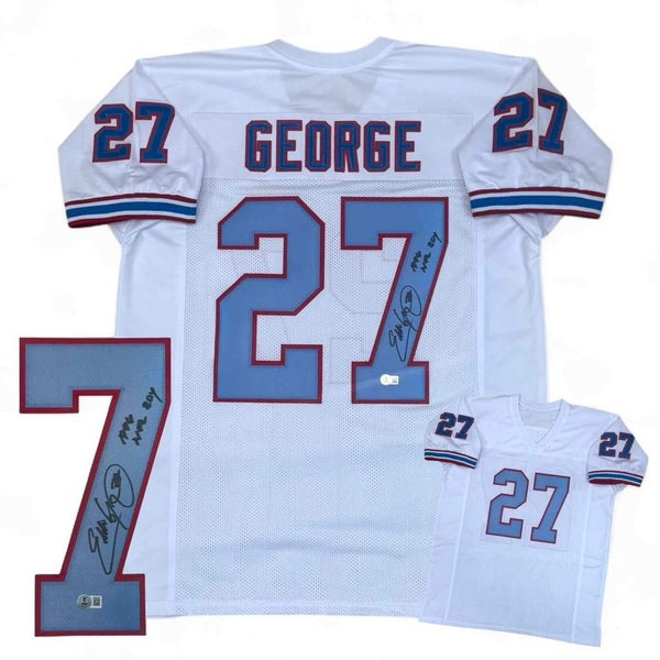 Eddie George Autographed Signed Jersey with 96 NFL ROY inscription - Beckett - W