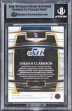 Jazz Jordan Clarkson Signed 2021 Select Prizms Blue Shimmer #38 Card BAS Slabbed