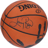 Larry Bird Celtics Signed Official Game Basketball with Black Acrylic Hand Print