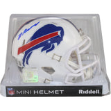 Greg Rousseau Autographed/Signed Buffalo Bills Mini Helmet Beckett Witness 50917