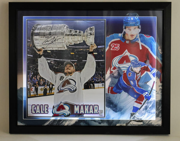 Cale Makar Autographed Colorado Avalanche 16x20 Photo Lighted Shadow Box Framed