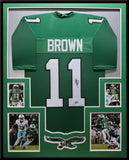 FRAMED PHILADELPHIA EAGLES AJ BROWN AUTOGRAPHED SIGNED JERSEY BECKETT HOLO