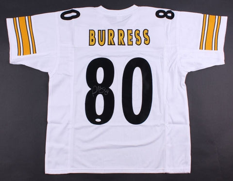 Plaxico Burress Signed Steelers Jersey (JSA Hologram) Super Bowl champion (XLII)