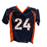 Champ Bailey Autographed/Signed Pro Style Jersey Navy Beckett 40930