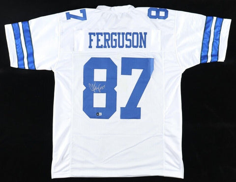 Jake Ferguson Signed Dallas Cowboys Jersey (Beckett) 2022 4th Rnd Pick Wisconsin
