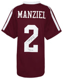 Johnny Manziel Signed Maroon Custom Football Jersey w/12 Heisman -(SCHWARTZ COA)
