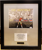 Joe Montana Autographed 8x10 Photo Framed PSA COA