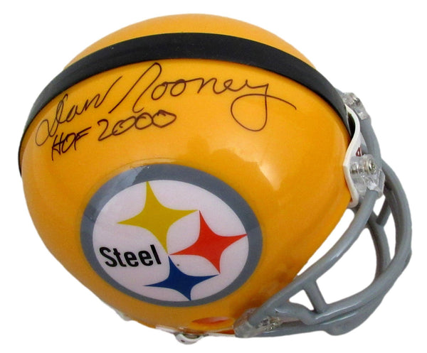 Dan Rooney HOF Signed/Inscribed Steelers Mini Football Helmet JSA 213107