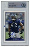 Ray Lewis Autographed/SIgned 2009 Topps #40 Trading Card AS IS Beckett 52662