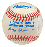Mantle Mays Snider Signed Official American League Baseball JSA BB03875