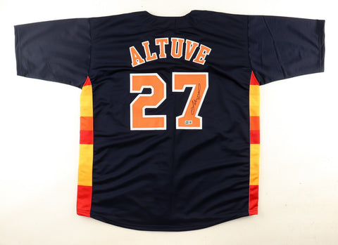 Jose Altuve Signed Houston Astros Jersey (Beckett) 2nd Baseman / 2017 A.L. M.V.P