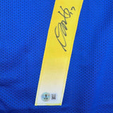 Framed Autographed/Signed Davante Admas 35x39 Los Angeles Blue Jersey COA