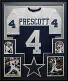 FRAMED DALLAS COWBOYS DAK PRESCOTT AUTOGRAPHED SIGNED JERSEY JSA COA