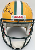Trey Lance Auto North Dakota State Bison Yellow Full Size Rep Spd Helmet Beckett