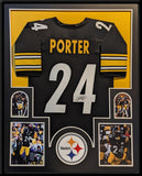 FRAMED PITTSBURGH STEELERS JOEY PORTER JR AUTOGRAPHED SIGNED JERSEY JSA COA
