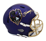 Zay Flowers Signed Baltimore Ravens Speed Full Size Alternate 2024 NFL Helmet
