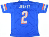 Ashton Jeanty Autographed Blue College Style Jersey - Beckett W Hologram *Black