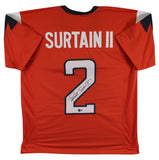 Patrick Surtain II Authentic Signed Orange Pro Style Jersey BAS Witnessed
