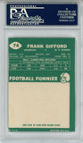 Frank Gifford Autographed/Signed 1960 Topps #74 Trading Card PSA Slab 43765