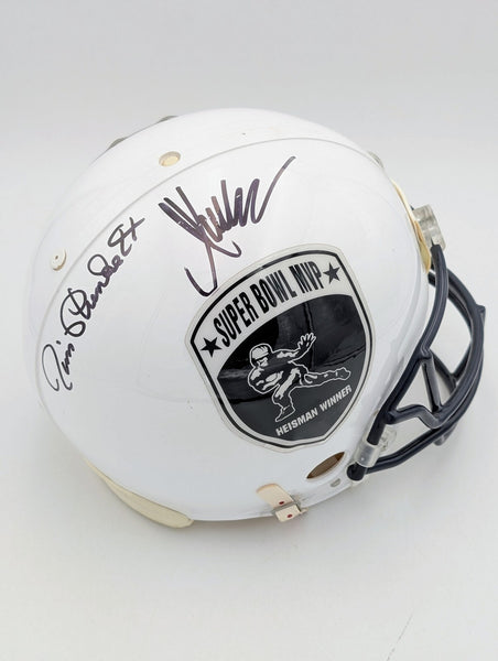 Jim Plunkett Marcus Allen Signed SB MVP/Heisman Winners Authentic VSR4 Helmet