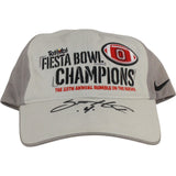 Santonio Holmes Autographed Ohio State Buckeyes Fiesta Bowl Hat Beckett 54998
