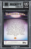 Shaquille O'Neal & Magic Johnson Signed 2000 Topps Chrome #TC6 Card BAS Slabbed
