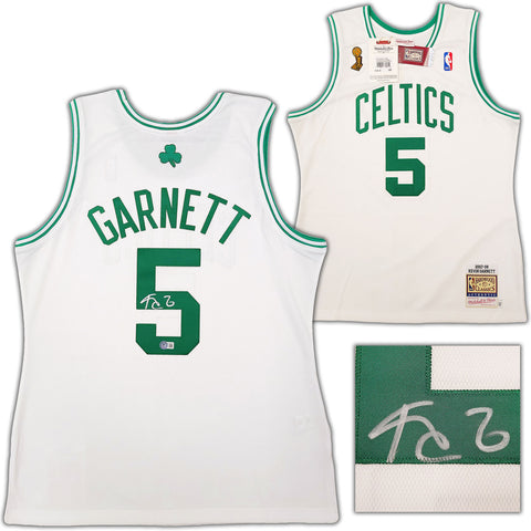 CELTICS KEVIN GARNETT AUTOGRAPHED MITCHELL & NESS JERSEY L BECKETT 203551