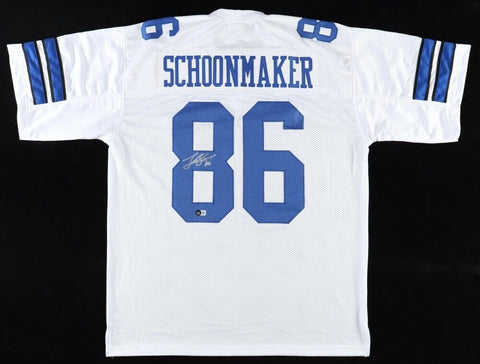 Luke Schoonmaker Signed Dallas Cowboys Jersey (Beckett) Ex-Michigan Tight End