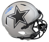 Cowboys Emmitt Smith Signed Rave Full Size Speed Rep Helmet W/ Case BAS Witness