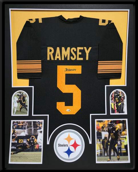FRAMED PITTSBURGH STEELERS JALEN RAMSEY AUTOGRAPHED SIGNED JERSEY JSA HOLO
